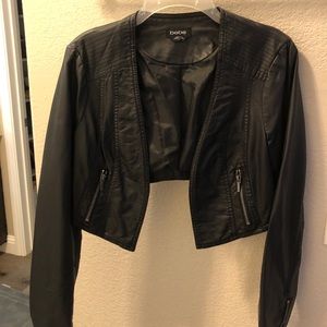 Bebe leather crop jacket